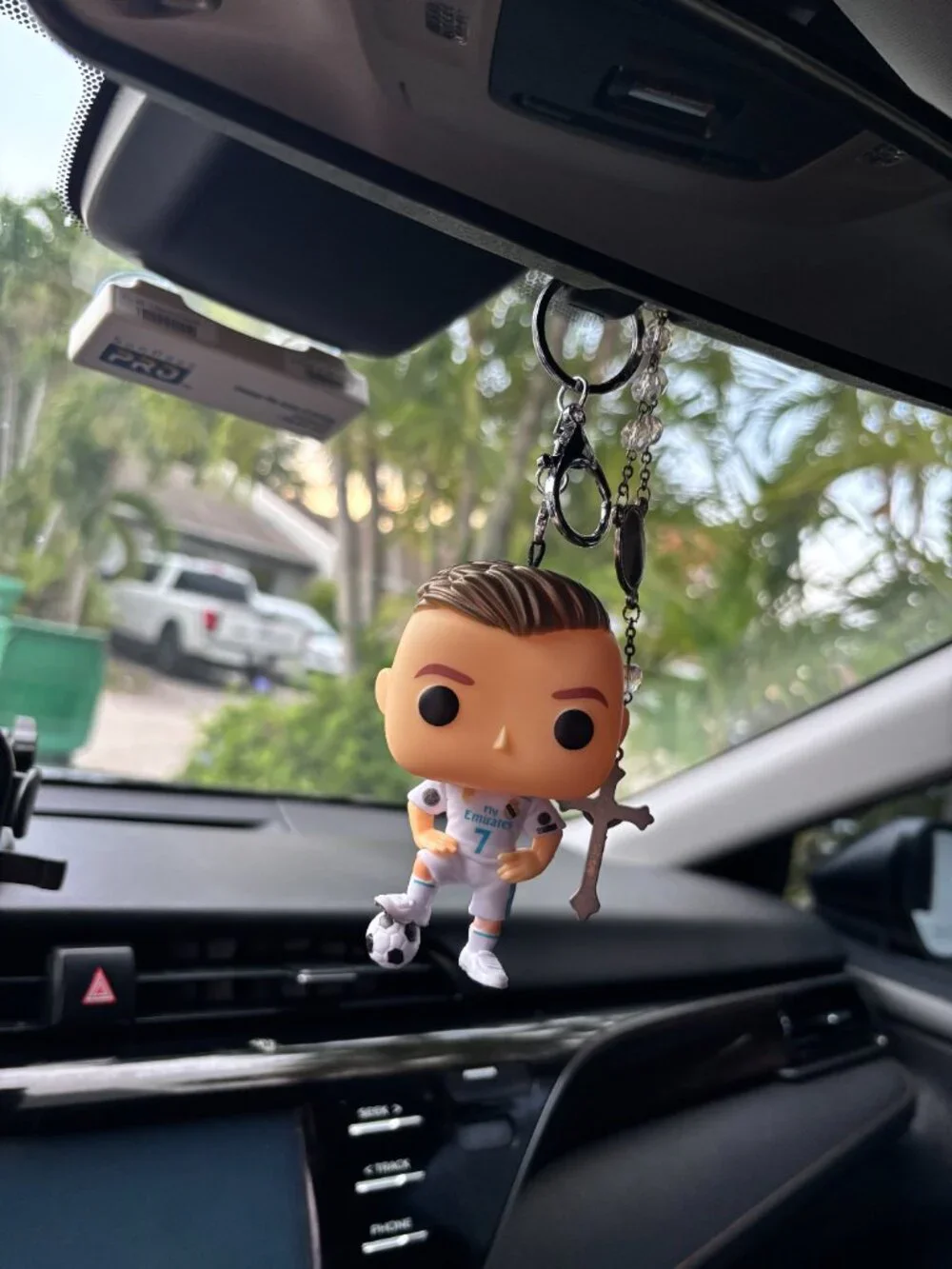 Ronaldo Car Mirror Charm, Keychain & Backpack Charm | Choose a color